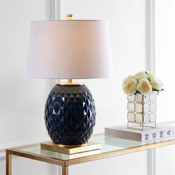 Diamond 25.5" LED Glass/Metal Table Lamp - JONATHAN Y